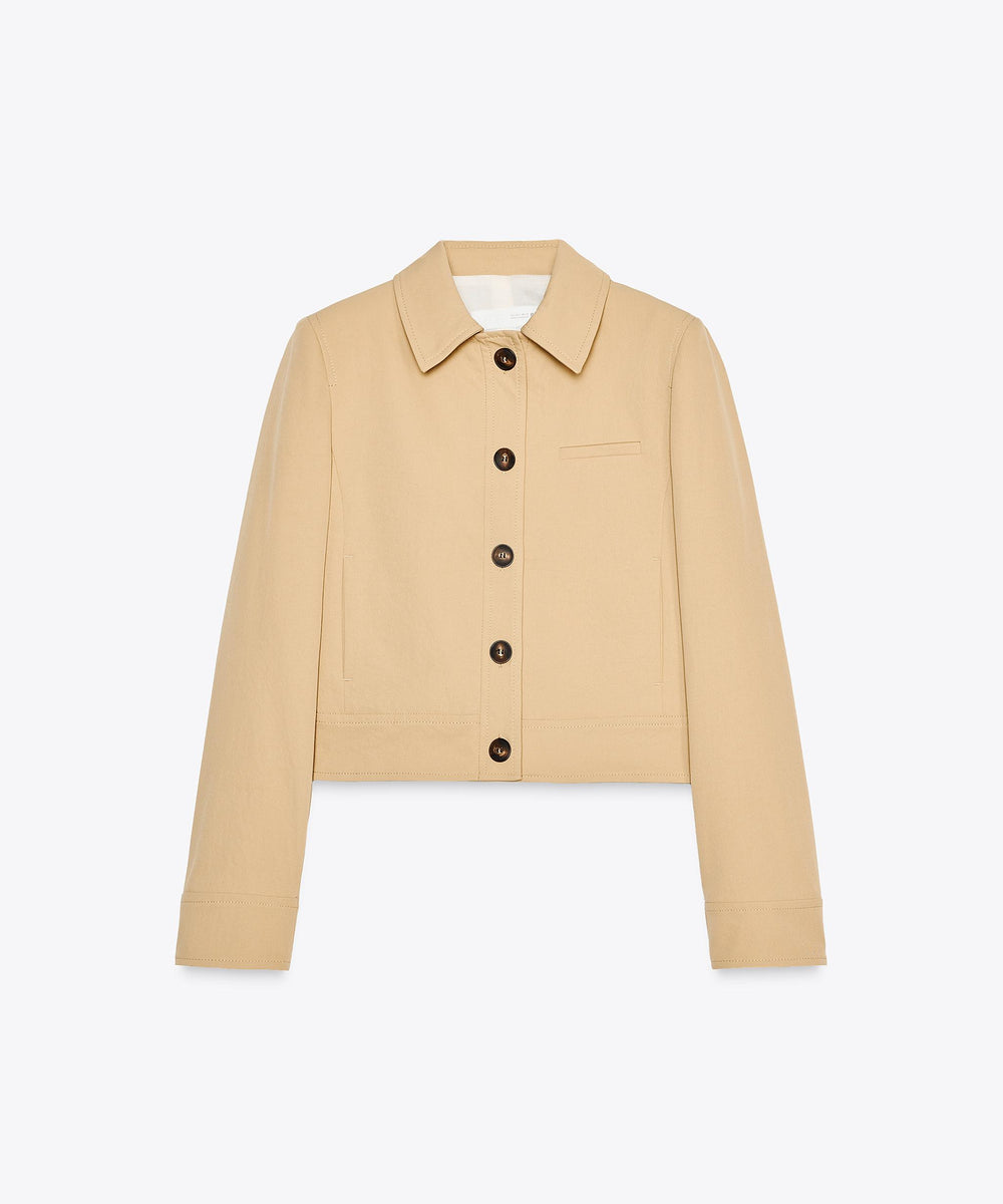 SHOULDER PAD CROPPED JACKET