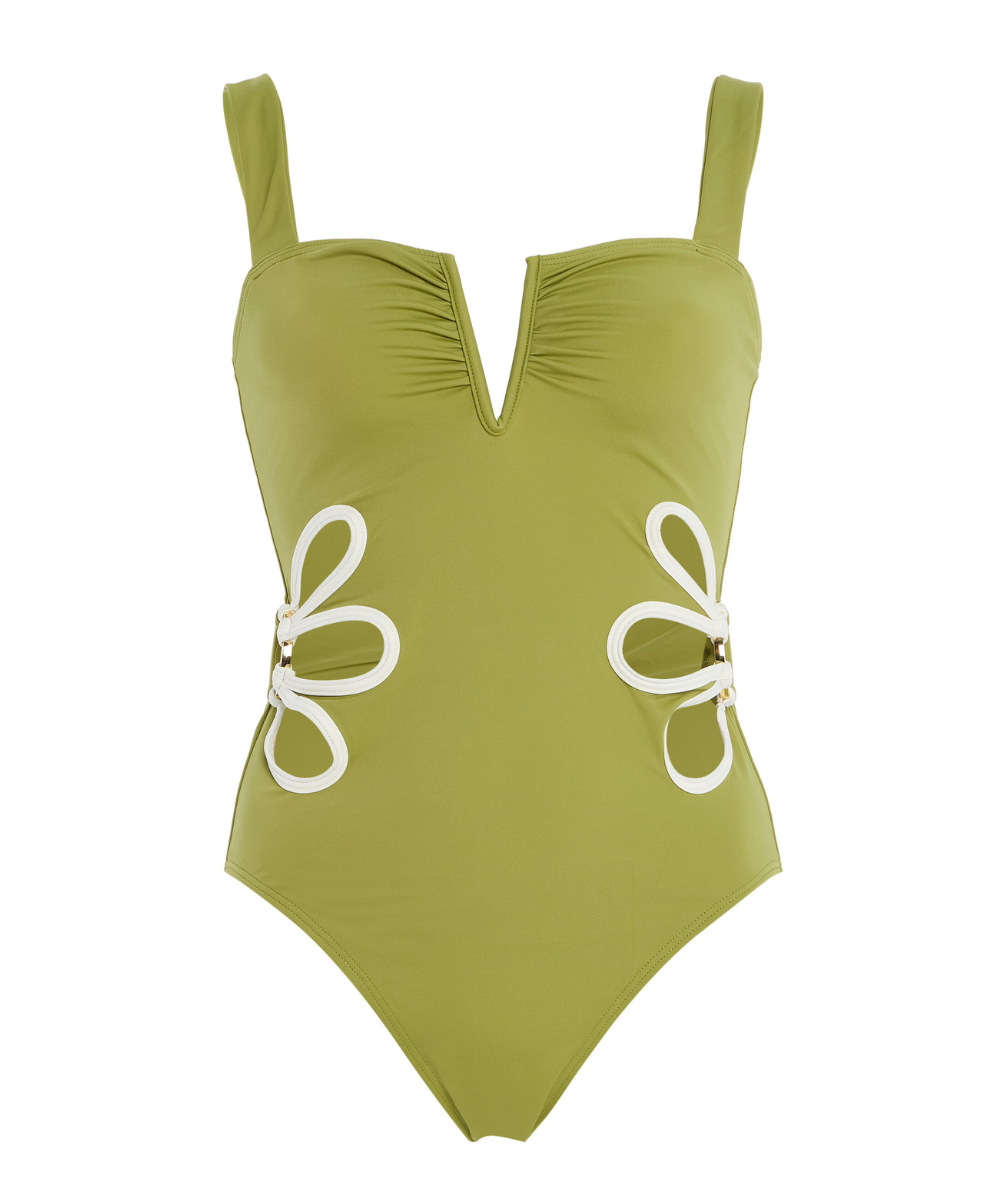 THE FLORA CUTOUT ONE-PIECE SWIMSUIT