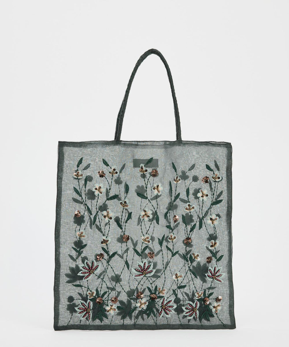 EMBROIDERED FABRIC BAG