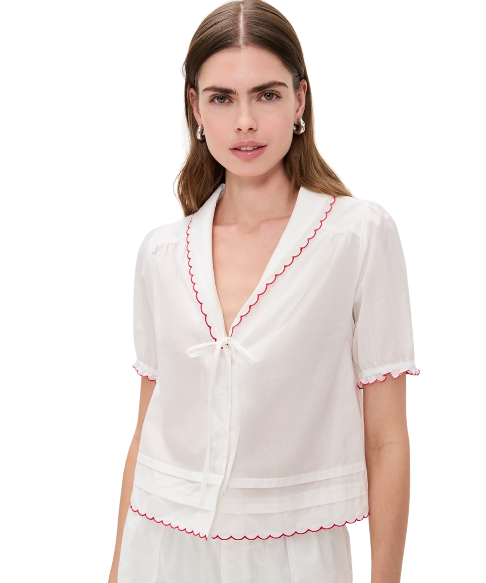 ELENA EMBROIDERED TOP