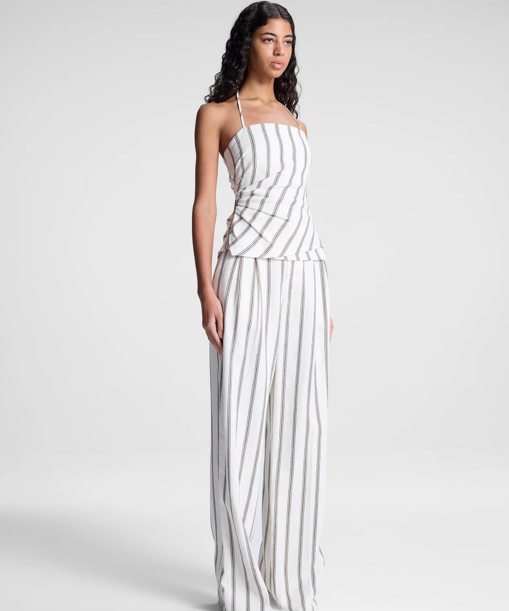 CHARLES STRIPED LINEN PANT