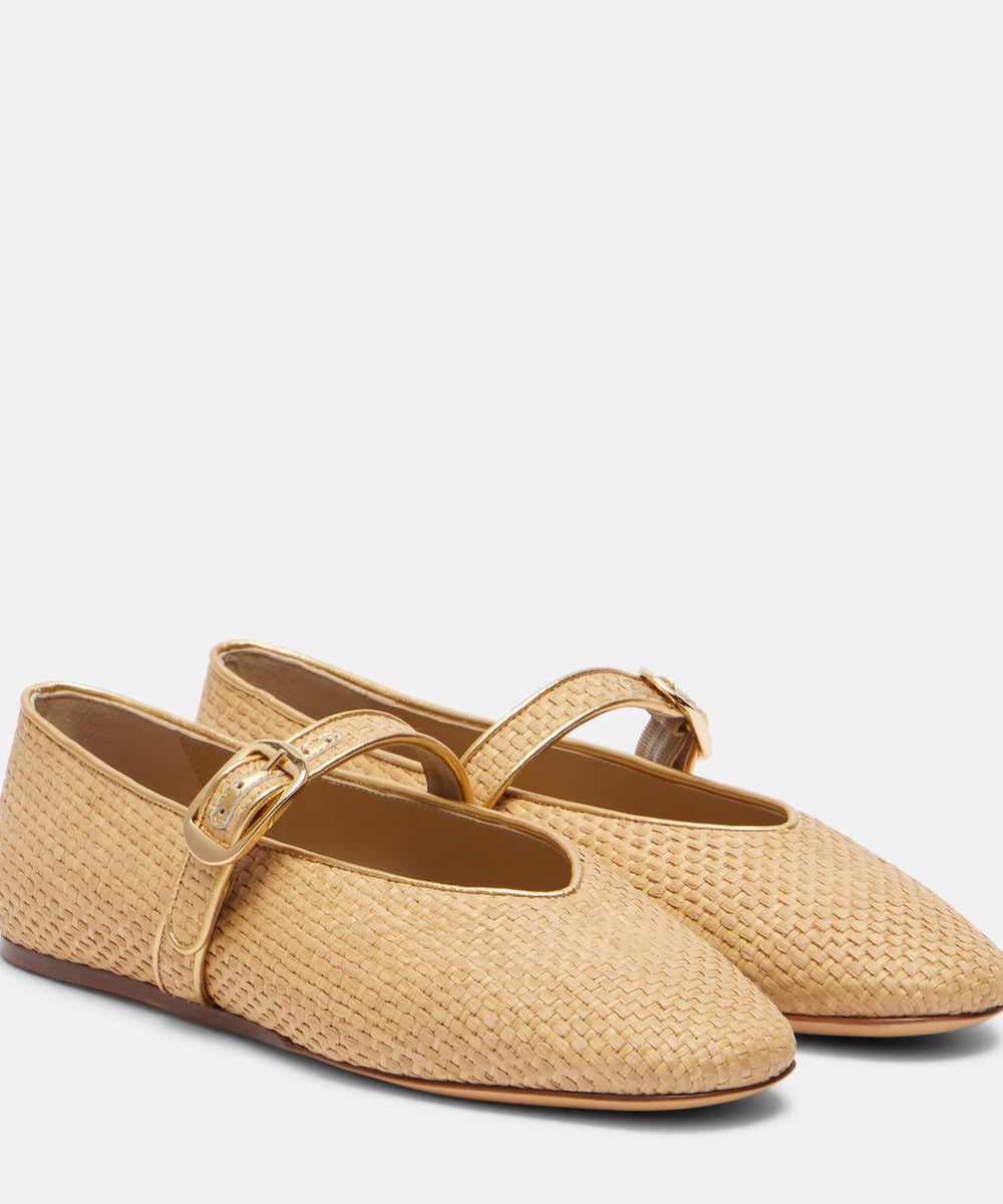 STELLA RAFFIA BALLET FLATS