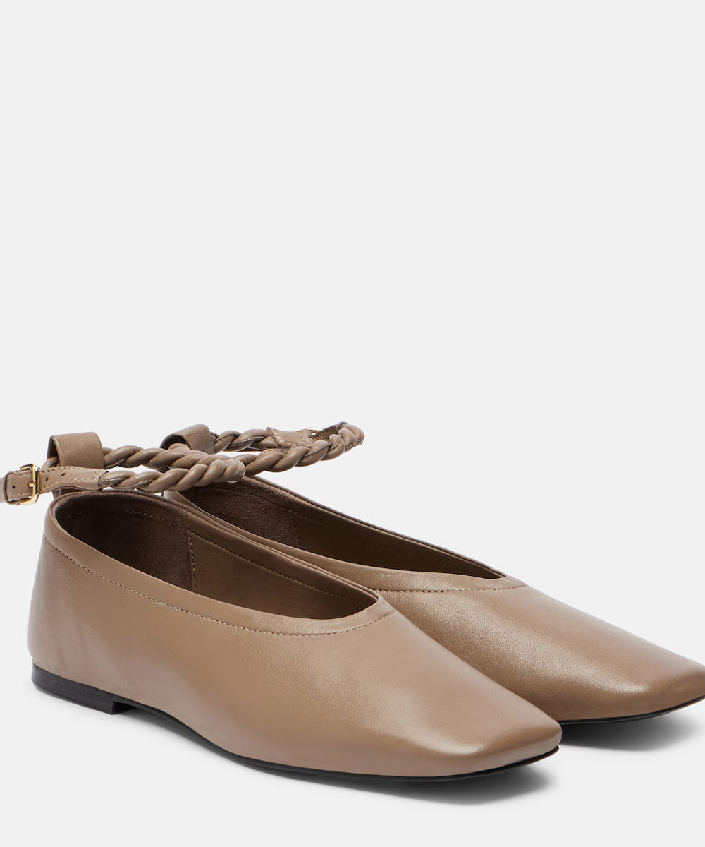 STEELE LEATHER BALLET FLATS