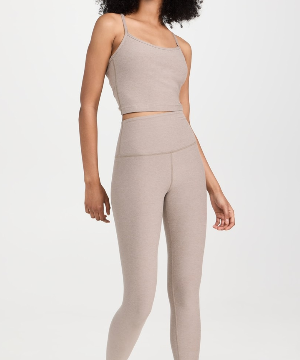 SPACEDYE SLIM RACERBACK CROPPED TANK