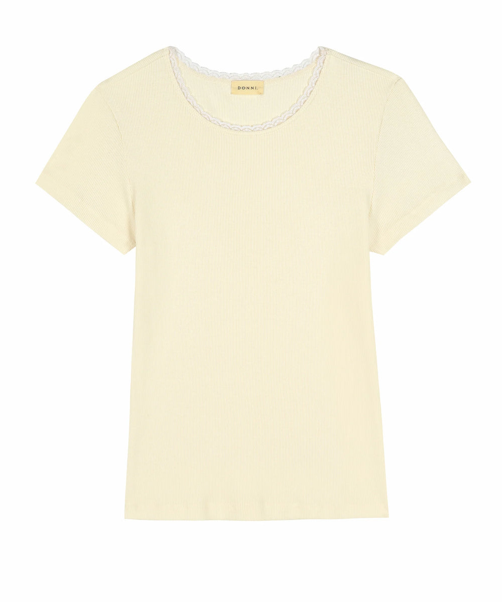 VINTAGE RIB LACE TEE