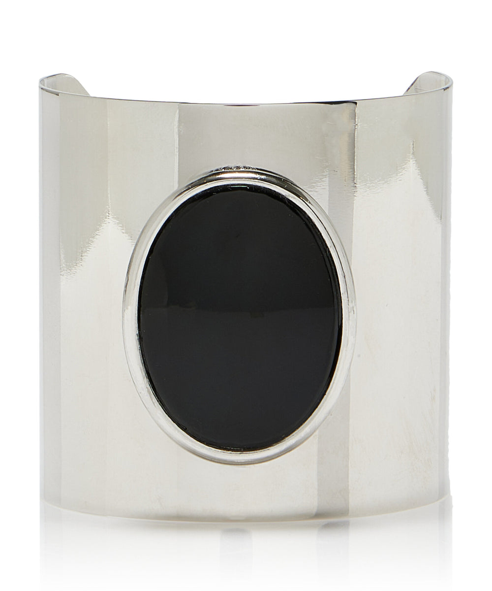 BEN-AMUN EXCLUSIVE STONE SILVER-TONE CUFF