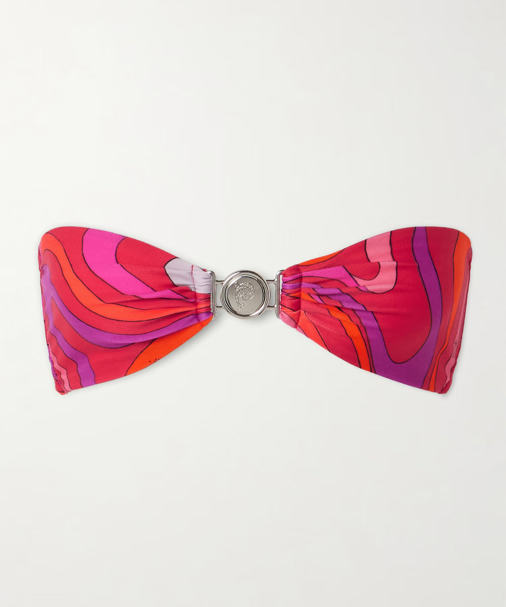 PRINTED BANDEAU BIKINI TOP